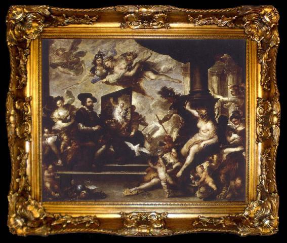 framed  Luca Giordano rubens painting the allegory of peace, ta009-2